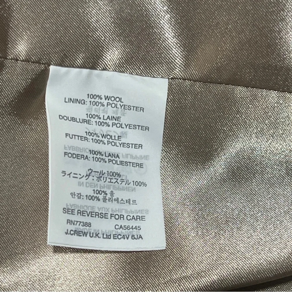 J. Crew Schoolboy Blazer in Houndstooth Tweed Size 0. 100% wool - Picture 11 of 13